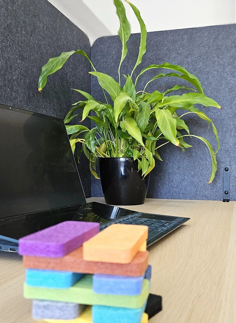 Felt Privacy Screen - Acoustic Office Partition 60x60 in office interior DecorMania UK